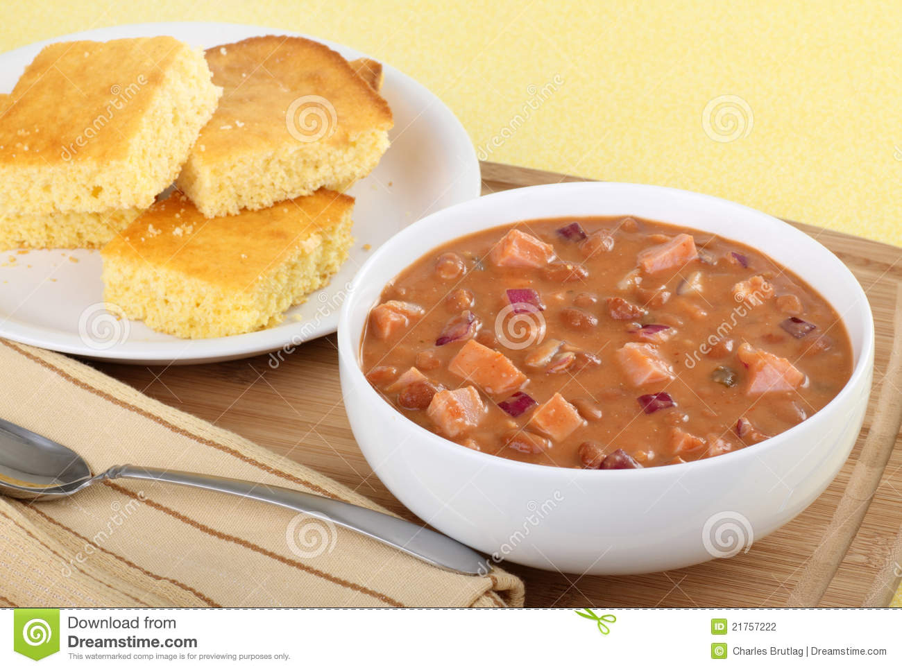 Bowl Of Ham And Bean Soup Stock Photography   Image  21757222