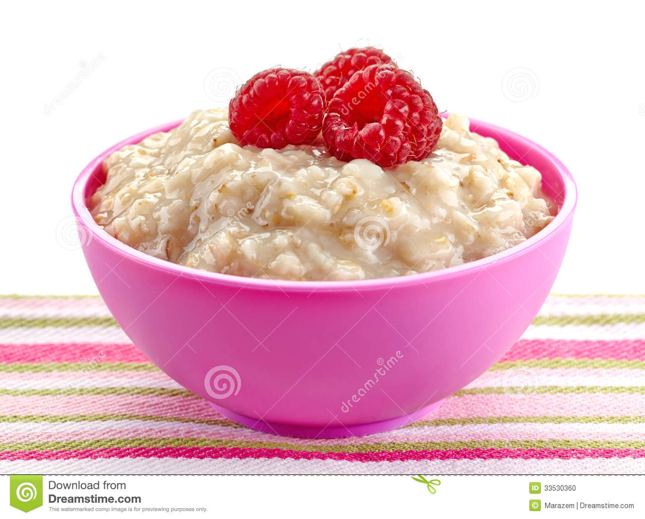 Bowl Of Oats Porridge With Fresh Berries  Healthy Breakfast