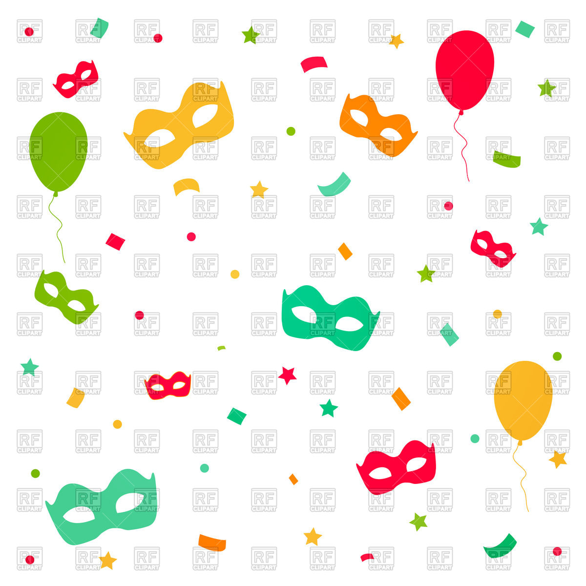 Carnival Explosion With Confetti And Masks Holiday Download Royalty    