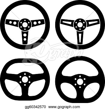 Clipart   Vector Racing Steering Wheels  Stock Illustration Gg60342570