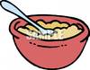 Colorful Cartoon Of A Bowl Of Oatmeal   Royalty Free Clipart Picture
