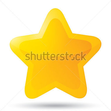 Golden Star Icon On White Background  Five Pointed Shiny Star For    