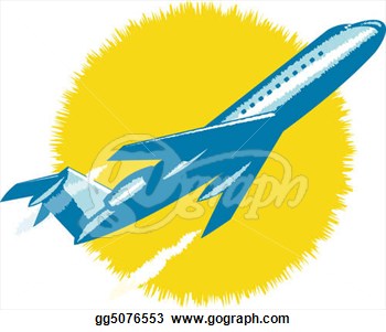 Illustration   Jumbo Jet Plane In Flight  Clipart Gg5076553   Gograph