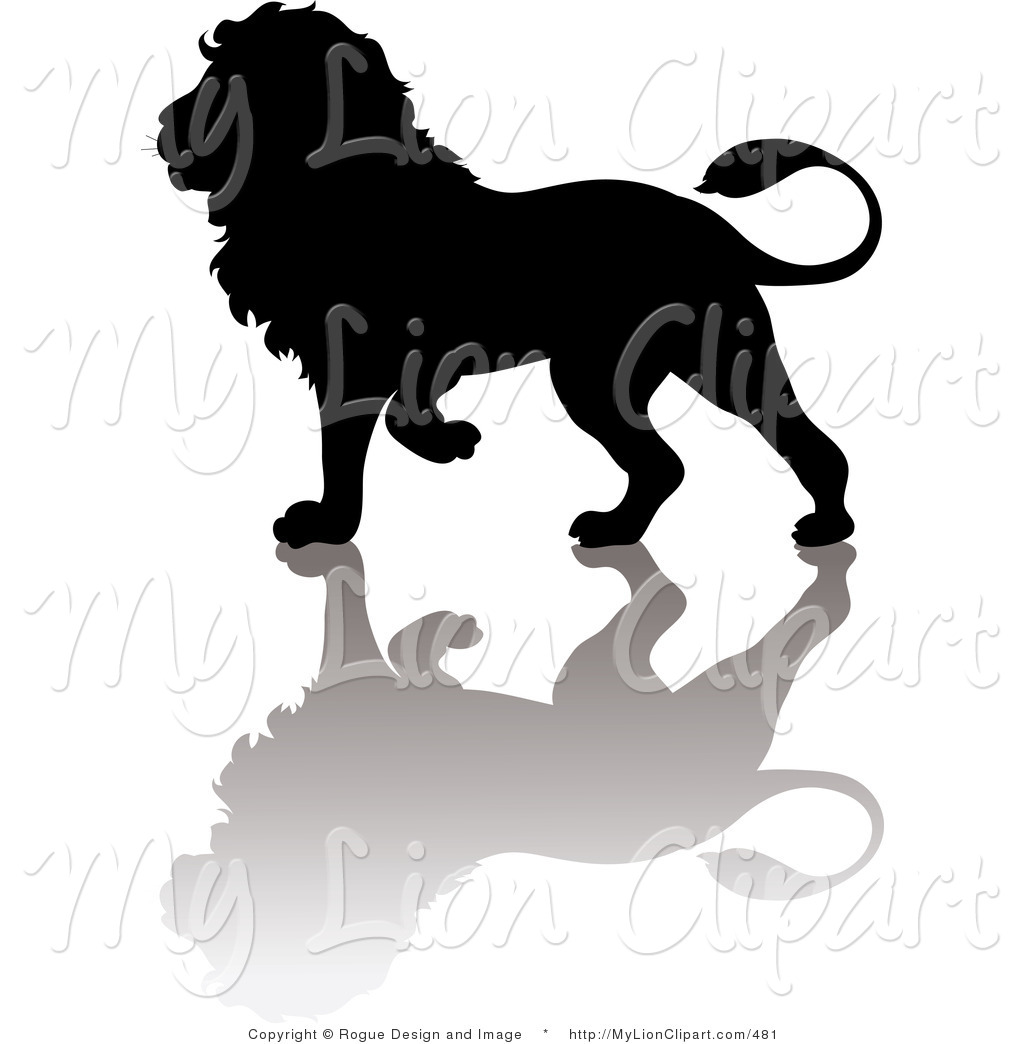 Lion Head Silhouette Clip Art Vector Clipart Of A Lion Silhouette With