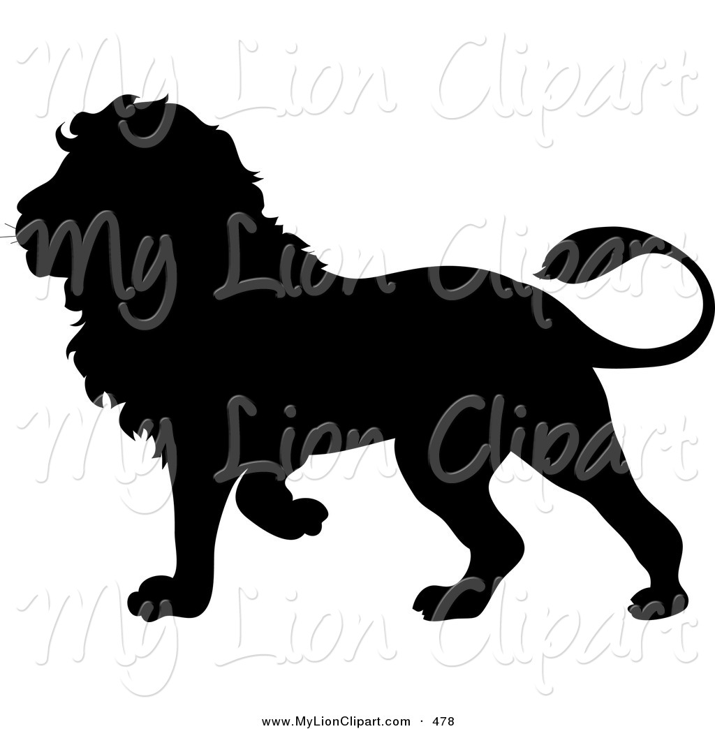 Lion Silhouette Clip Art Clipart Of A Black Lion Silhouette Looking To    