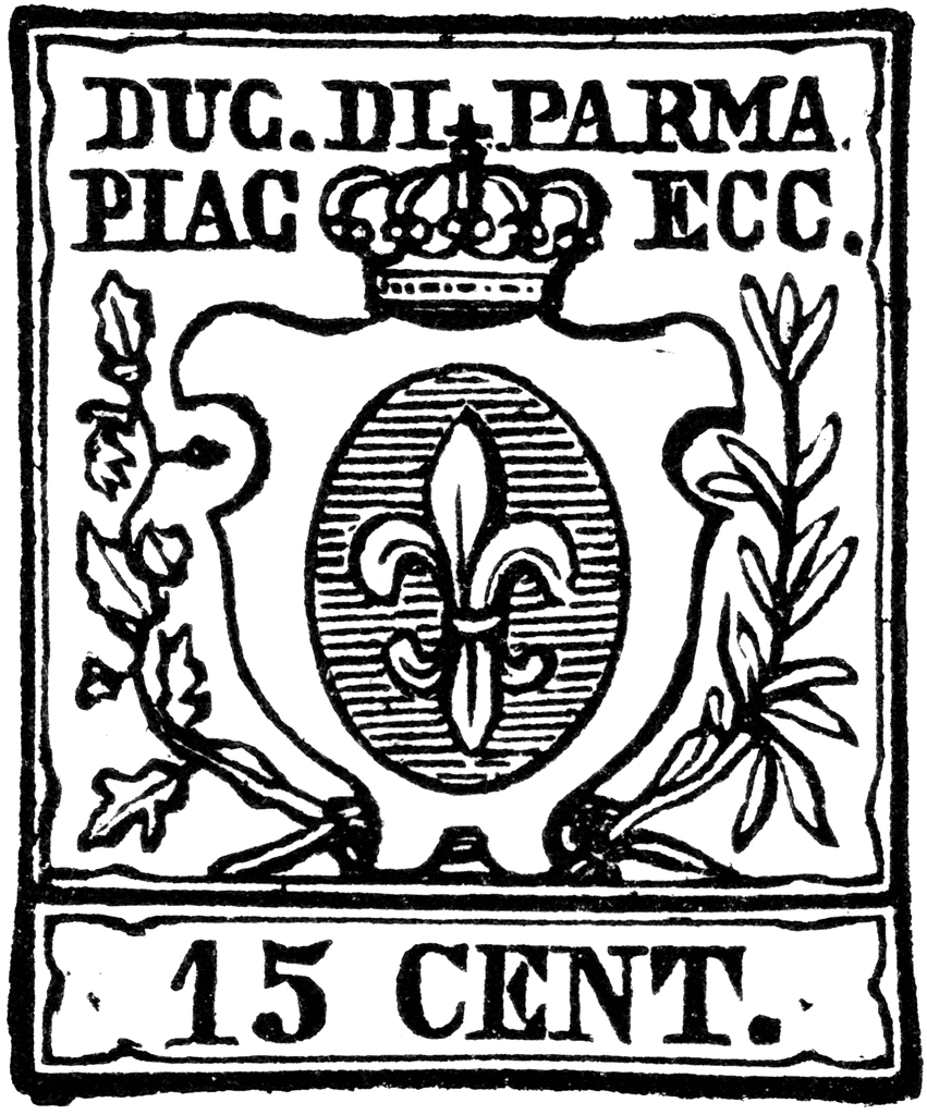 Parma 15 Centesimi Stamp 1857 1859   Clipart Etc