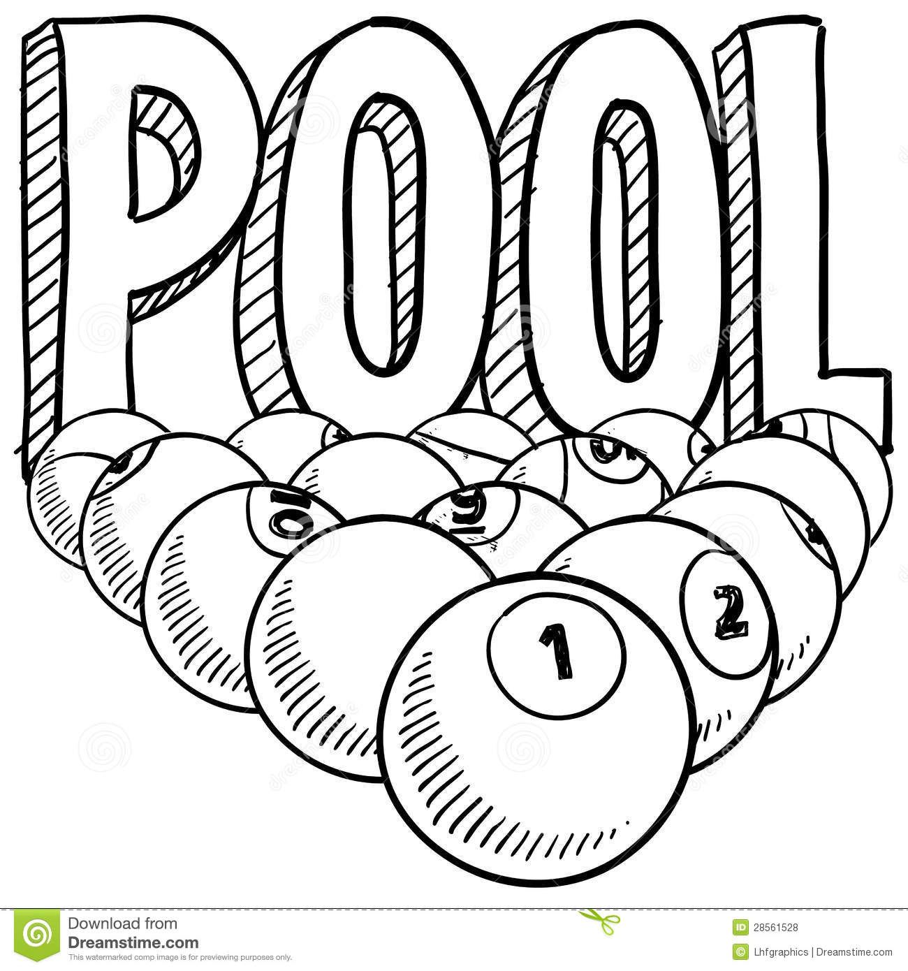 Pool Or Billiards Illustration In Vector Format Includes Text And Pool