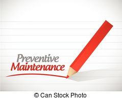 Preventive Maintenance Message Illustration Stock Clipart