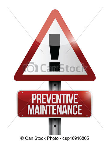 Preventive Maintenance Sign Illustration Design Over A White
