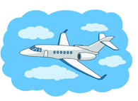 Private Jet In Flight Clipart
