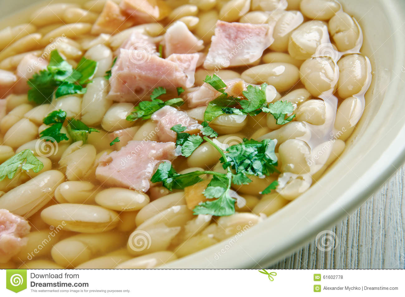 Senate Bean Soup   Soup Made With Navy Beans Ham Hocks And Onion    