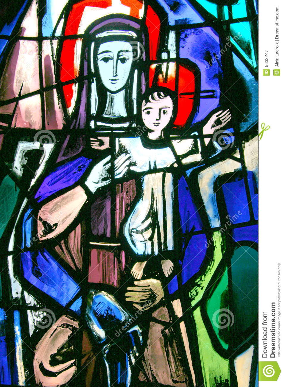 Stained Glass Mary Royalty Free Stock Photography   Image  5632247