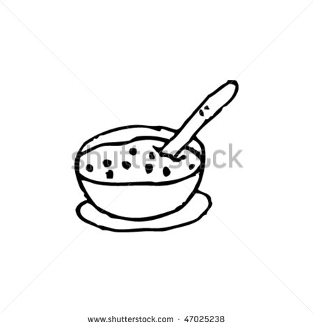 Stock Vector Quirky Ink Drawing Of A Bowl Of Porridge 47025238 Jpg