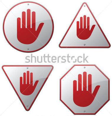 Stop Hand Road Sign Stock Vector   Clipart Me