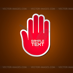 Stop Hand   Vector Clipart