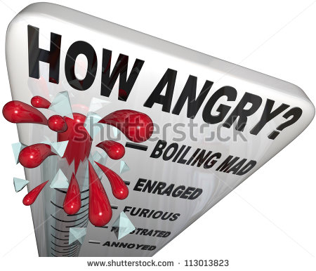 Thermometer Measuring Your Anger Level With Mercury Rising Past The    