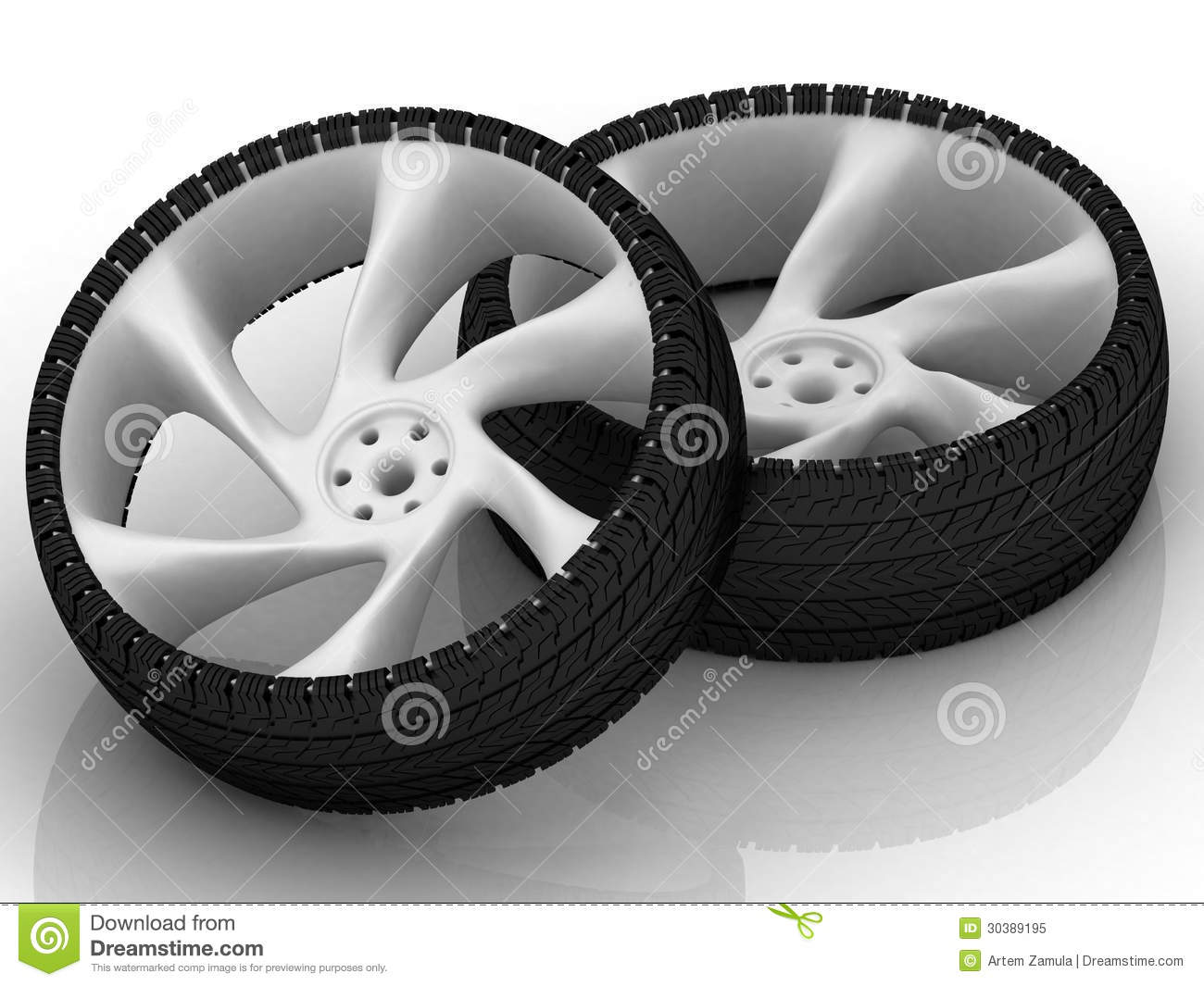 Tire And Wheel Royalty Free Stock Photo   Image  30389195