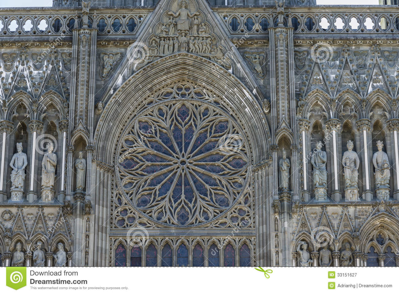 Trondheim Cathedral Stained Window Royalty Free Stock Photography