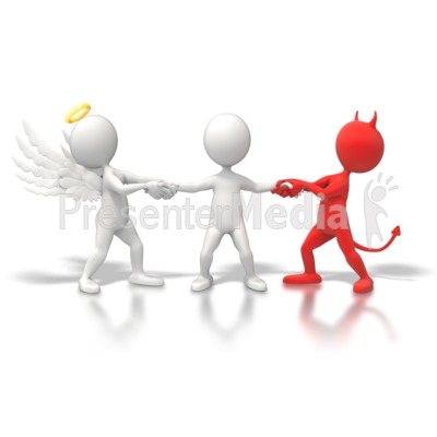 Angel Devil Tug War   Home And Lifestyle   Great Clipart For