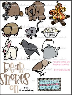 Bear Snores On Inspired Bundle By Melonheadz More Bubba Bear Bear