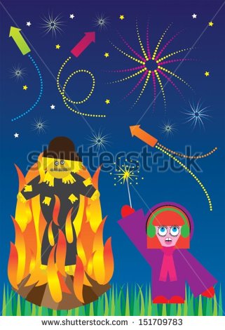 Bonfire Party Clipart Bonfire Night Fireworks And