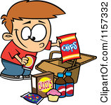 Cartoon Of A Boy Packing Junk   Clipart Panda   Free Clipart Images