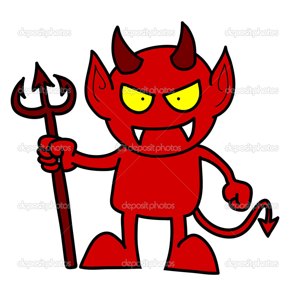 Cartoon Red Devil   Stock Vector   Kanate  13830278