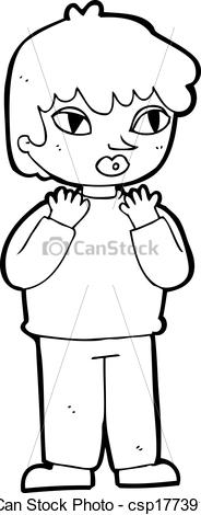 Illustration Of Cartoon Worried Person Csp17739123   Search Clipart