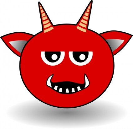Little Red Devil Head Cartoon Free Vector In Open Office Drawing Svg