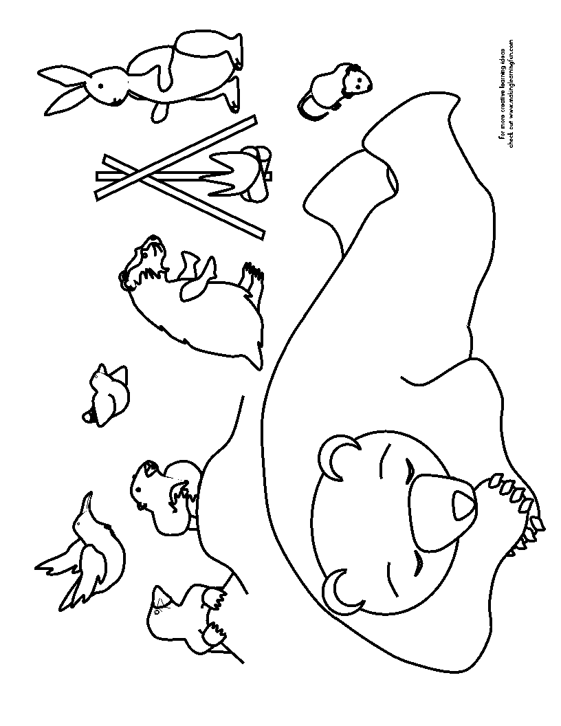 Making Learning Fun   The Bear Snores On Coloring Pages