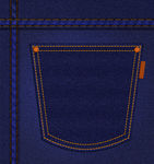 Pocket On Jeans Background  Blue Denim  Illustration Clipart