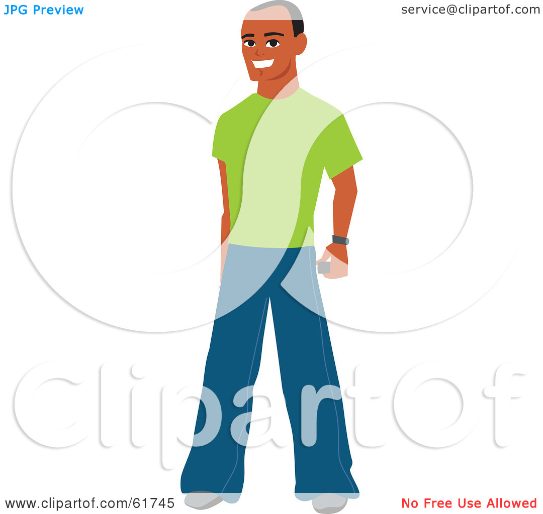 Rf  Clipart Illustration Of A Friendly Casual African American Man