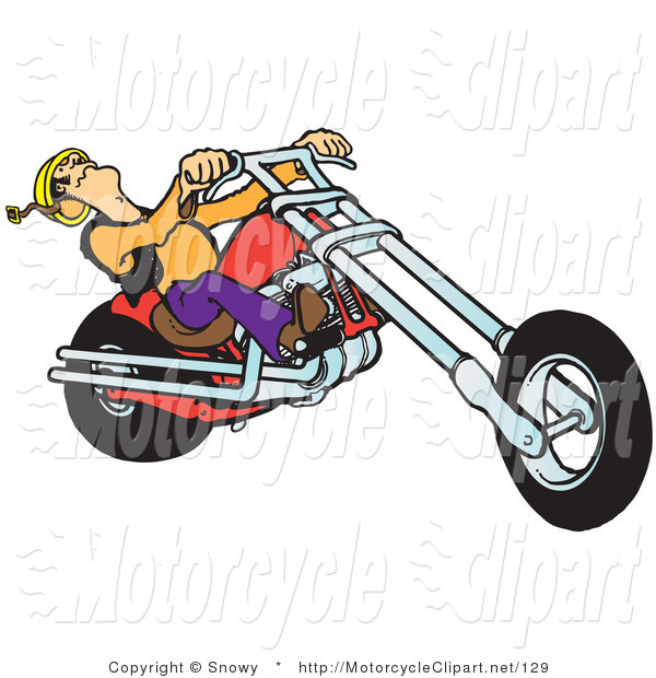 Transportation Clipart Of A Biker By Snowy    129