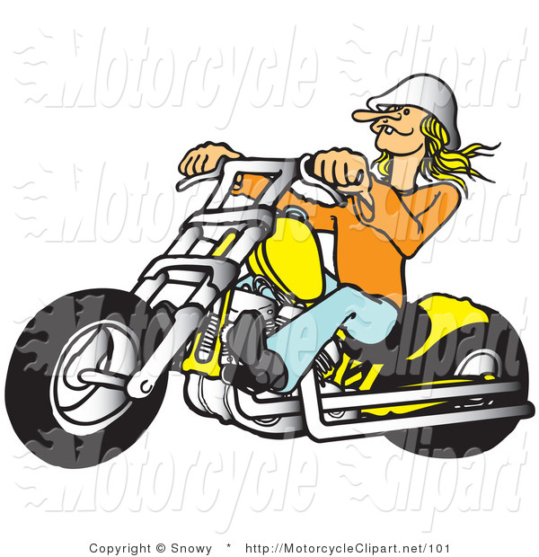 Transportation Clipart Of A Biker Chick By Snowy    101