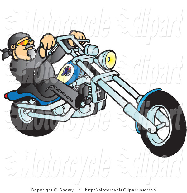Transportation Clipart Of A Riding Biker By Snowy    132