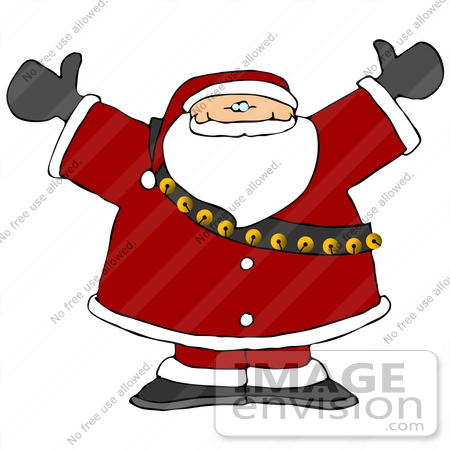 19751 Jolly Santa Claus With Open Arms Clipart By Djart