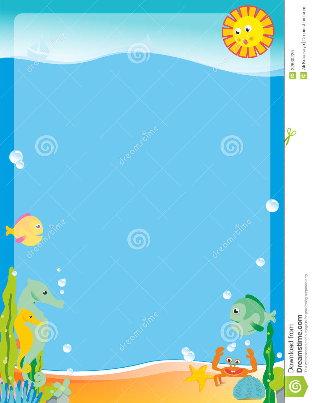 Advertisements Or For The Board Underwater Background Illustration