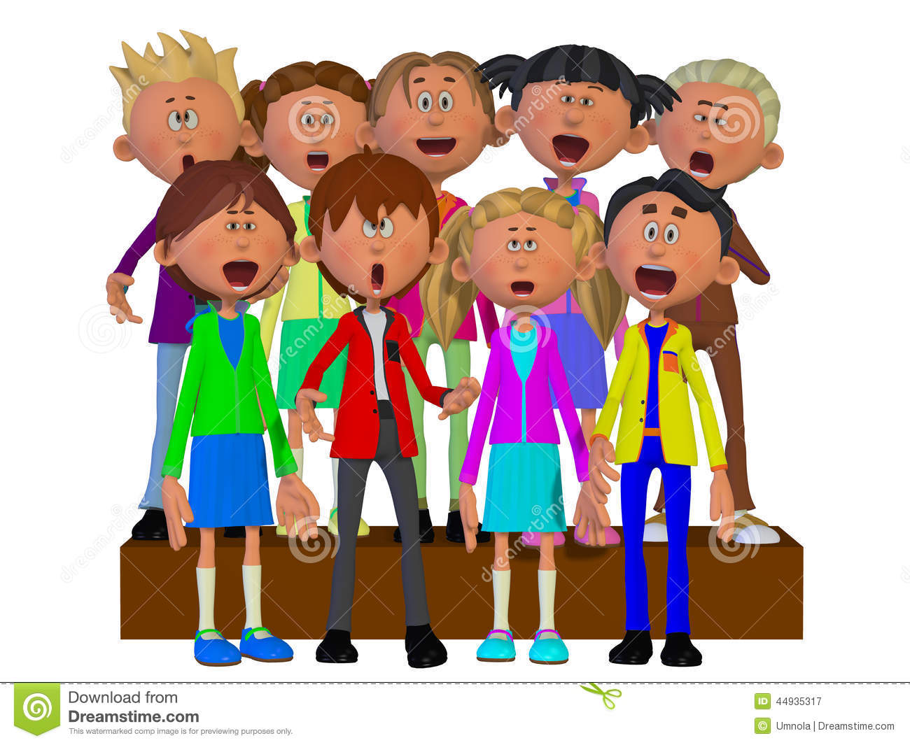 Children Singing Children Chorus Stock Illustration   Image  44935317