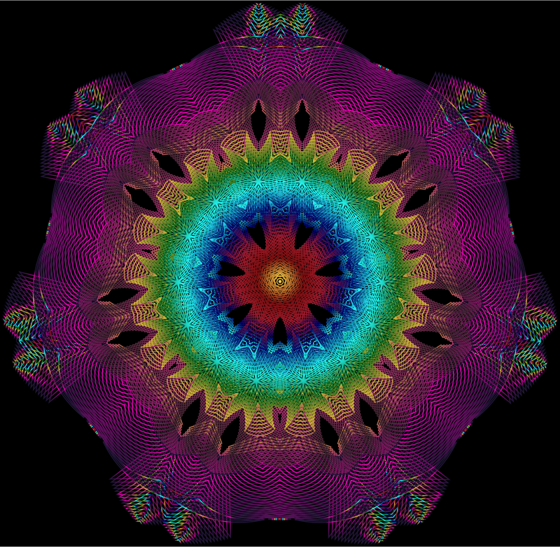 Clipart   Colorful Geometric Line Art 4