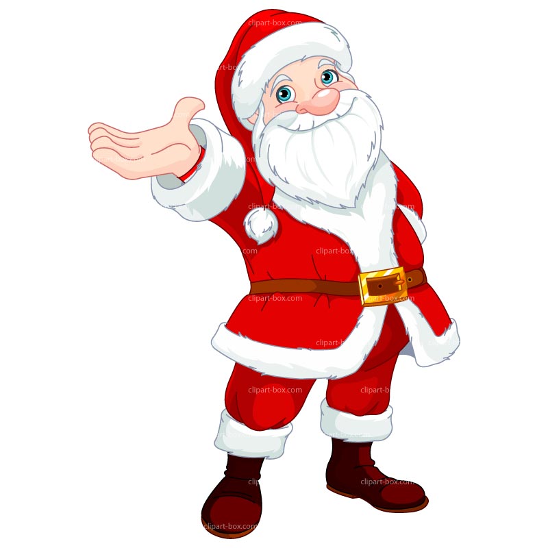Clipart Santa Claus With Open Hand   Royalty Free Vector Design
