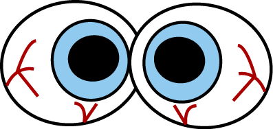 Creepy Eyeballs Clip Art Image   Creep Eye Balls With Red Lines