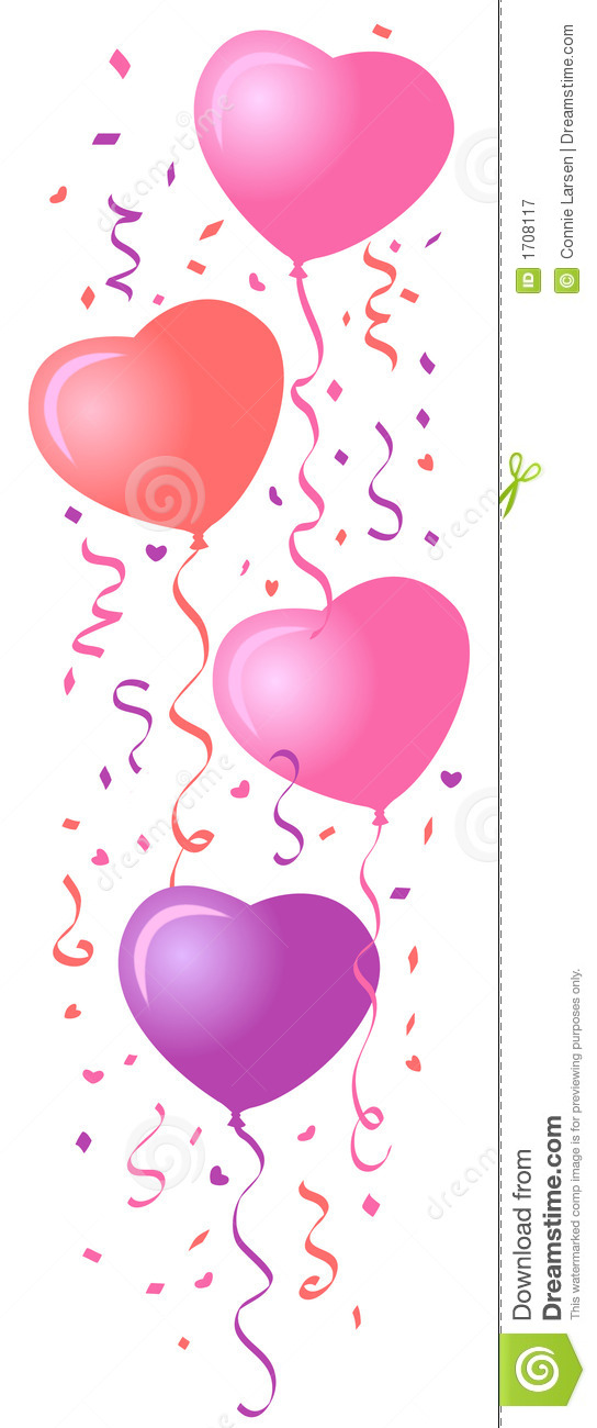 Heart Balloons   Confetti Eps Royalty Free Stock Photography   Image