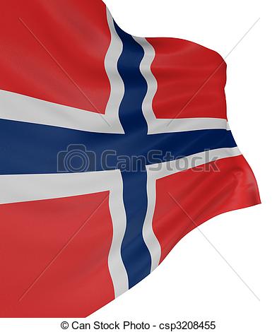 Stock Illustration   3d Norwegian Flag   Stock Illustration Royalty