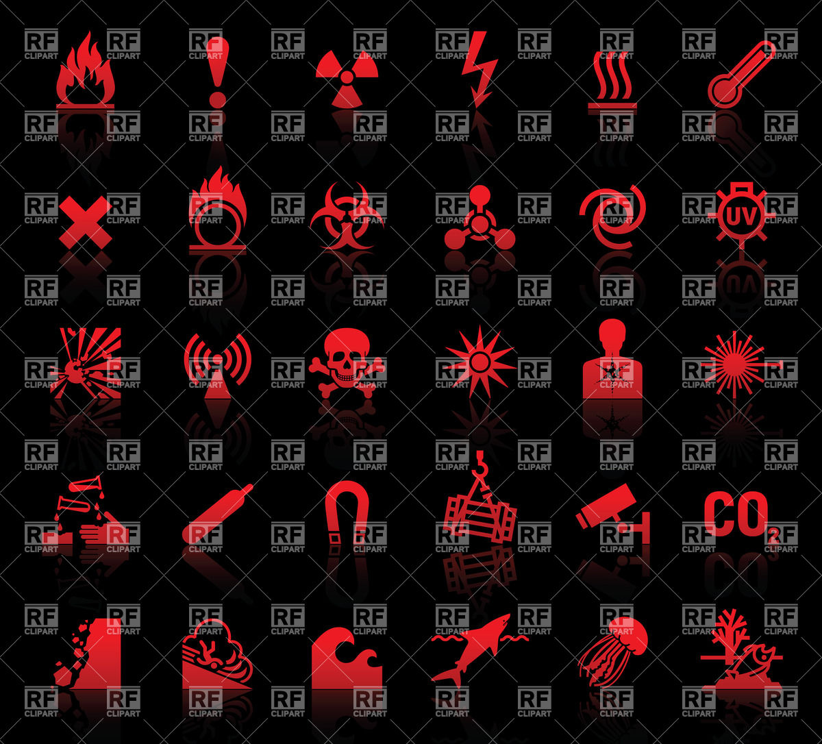 Symbols   Threat Red Icons Download Royalty Free Vector Clipart  Eps