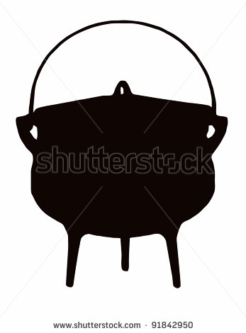 African Cooking Pot   Tri  Three Legged  Pot   Stock Photo