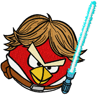 Angry Birds Star Wars Luke Machine Embroidery Design