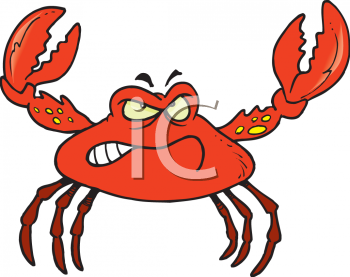 Animal Images Animal Clipart Net Clipart Of An Aggressive Cartoon Crab