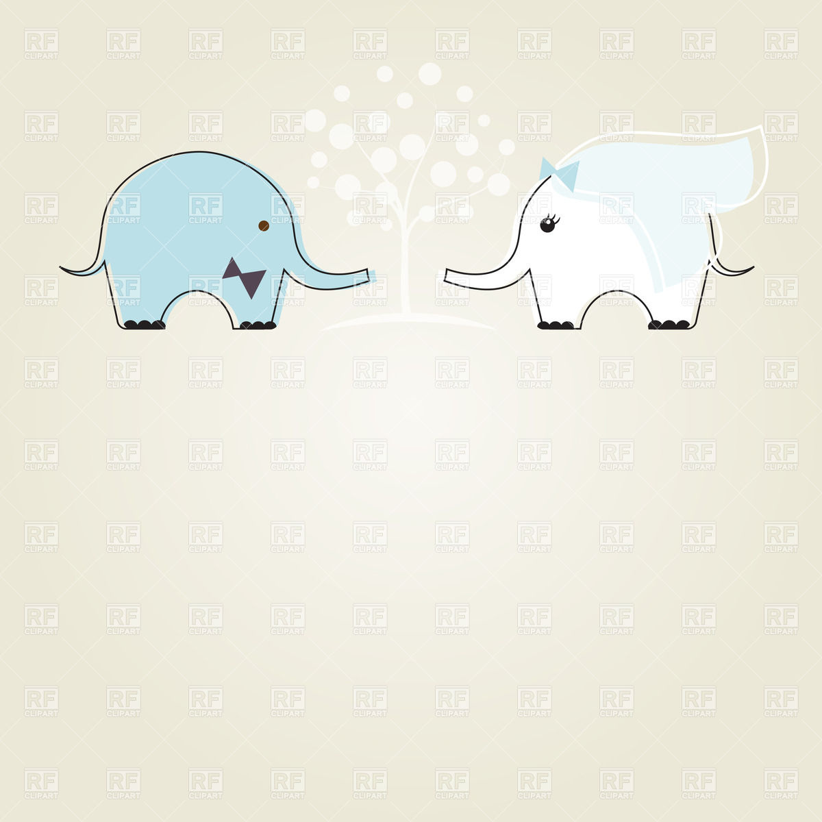 Cute Wedding Elephants Download Royalty Free Vector Clipart  Eps