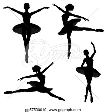 Drawing   Ballet Dancer Silhouettes   1  Clipart Drawing Gg57530010