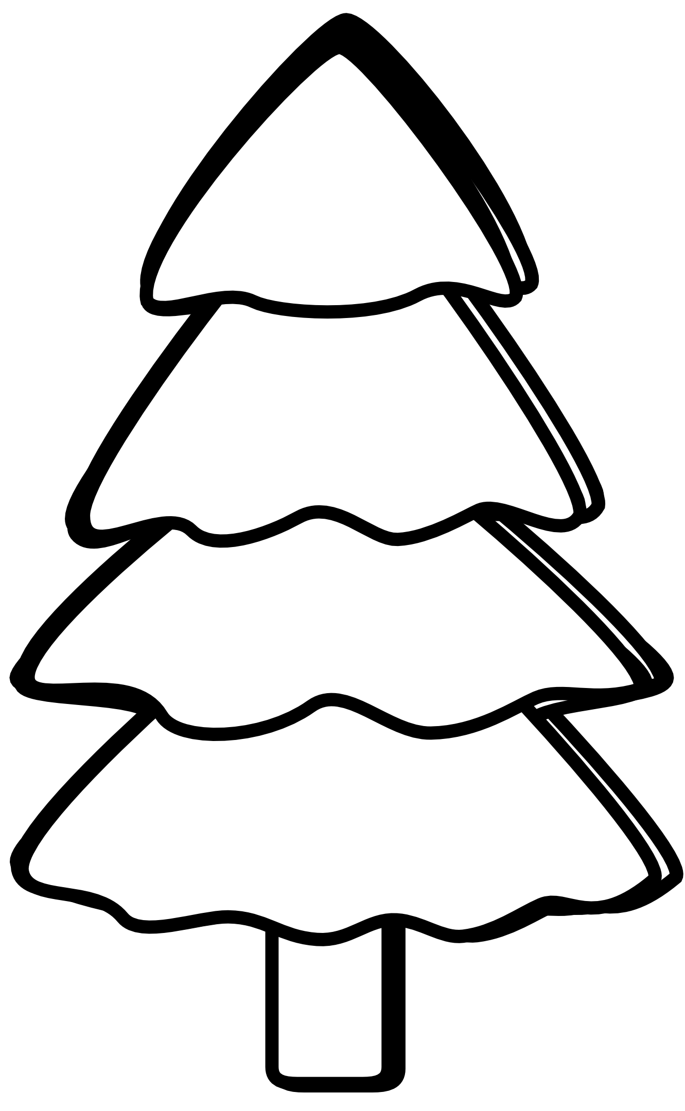 Fall Tree Clipart Black And White Black And White Christmas Tree Clip    